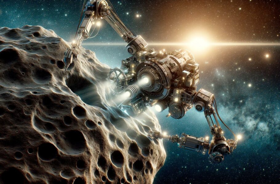 کانسپتی از استخراج فلزات از سیارک