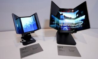 گوشی تاشو سامسونگ با دو لولا