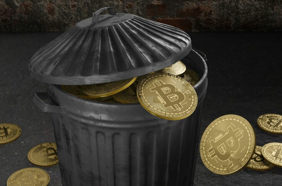 بیت‌کوین در زباله‌ها
